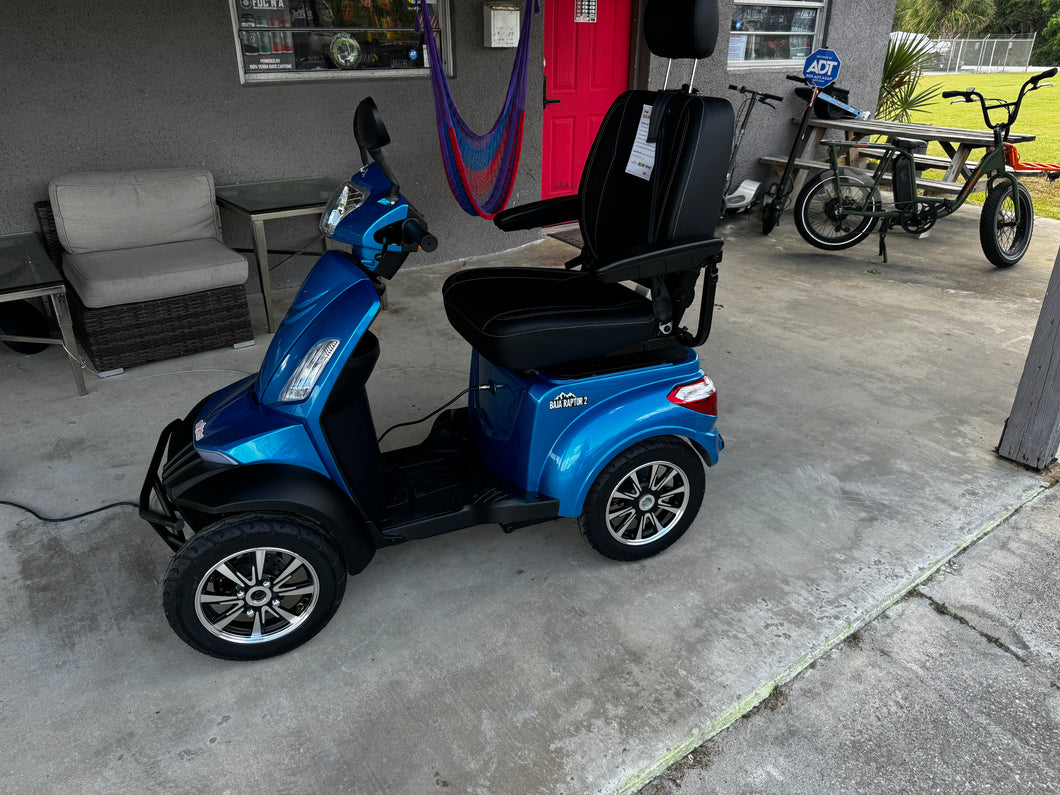 PRIDE MOBILITY:  Baja Mobility 4-wheeled scooter: $150 daily rental